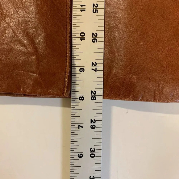 Guess Women's Vintage 100% Genuine Leather 90's Button Up Mid Length Coat Size M - Picture 11 of 11